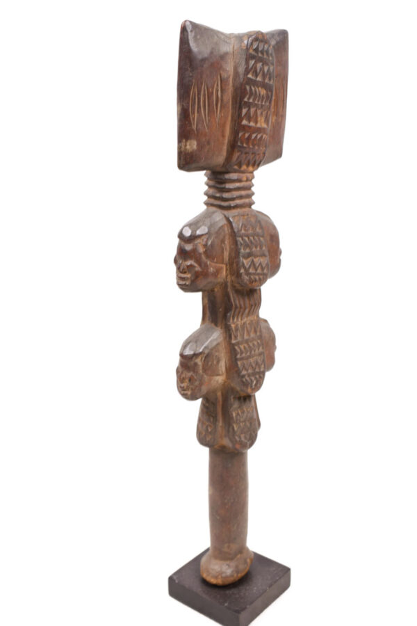 Cult Staff - Wood - Shango - Yoruba - Nigeria - Schädler certificate