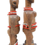 Venavi twin figure - Wood, Beads - Ewe - Togo
