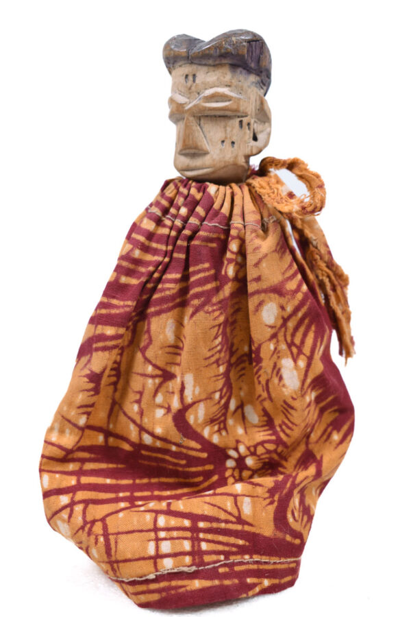 Ancestor figure - Wood, Textile - Ewe - Togo