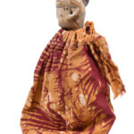 Ancestor figure - Wood, Textile - Ewe - Togo