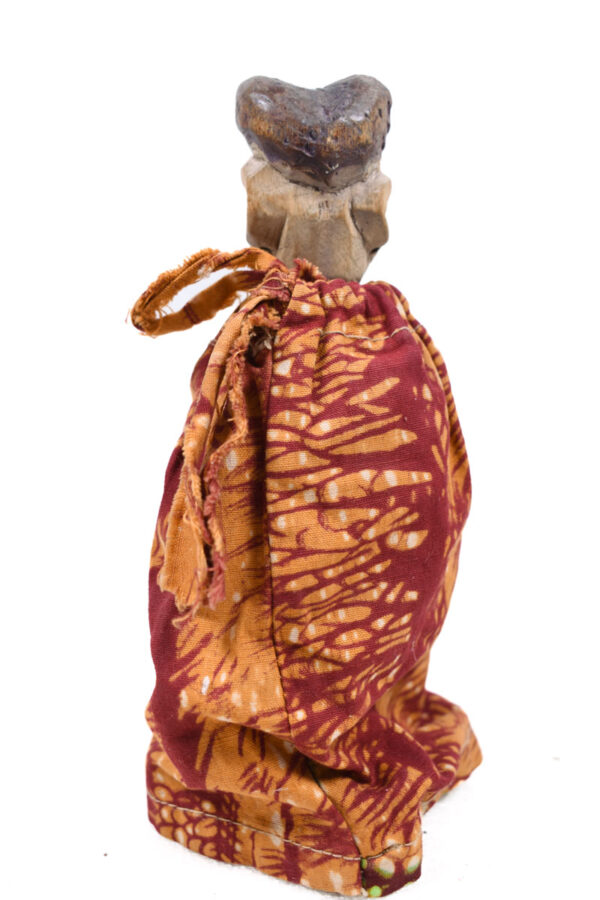 Ancestor figure - Wood, Textile - Ewe - Togo