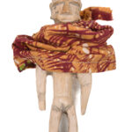 Ancestor figure - Wood, Textile - Ewe - Togo
