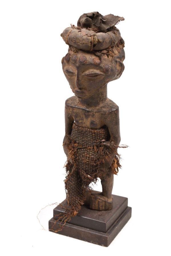 Ancestor figure - Wood, Leahter - Kusu - DR Congo