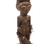 Ancestor figure - Wood, Leahter - Kusu - DR Congo
