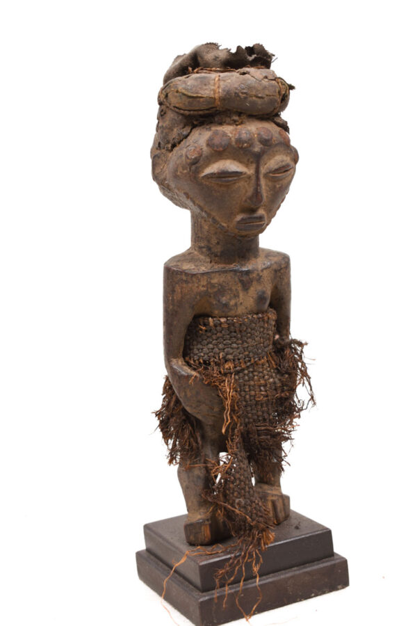Ancestor figure - Wood, Leahter - Kusu - DR Congo