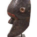 Initiation mask - Wood, Copper, Beads - Salampasu - Congo