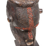 Initiation mask - Wood, Copper, Beads - Salampasu - Congo