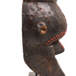 Initiation mask - Wood, Copper, Beads - Salampasu - Congo