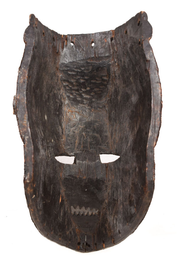 Initiation mask - Wood, Copper, Beads - Salampasu - Congo