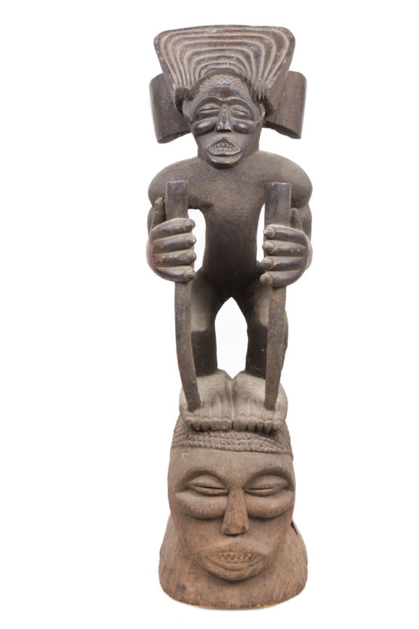Tshibinda Crest Mask / Figure - Wood - Chokwe - Congo