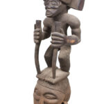 Tshibinda Crest Mask / Figure - Wood - Chokwe - Congo
