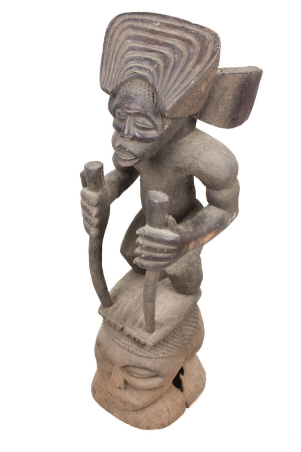 Tshibinda Crest Mask / Figure - Wood - Chokwe - Congo