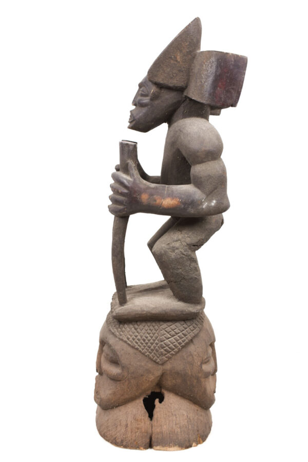 Tshibinda Crest Mask / Figure - Wood - Chokwe - Congo