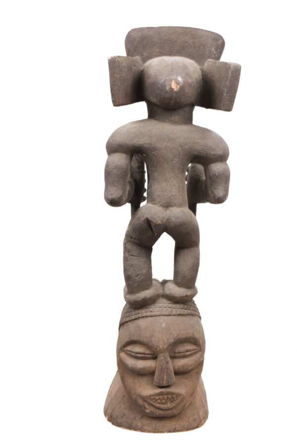 Tshibinda Crest Mask / Figure - Wood - Chokwe - Congo