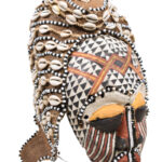 Mask - Beads, Cauris, Plant fibre, Wood - Ngaady A Waash Bushoong - Kuba - Congo