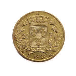 France 20 Francs 1824-A Louis XVIII