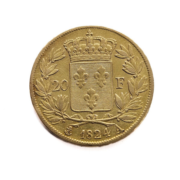 France 20 Francs 1824-A Louis XVIII