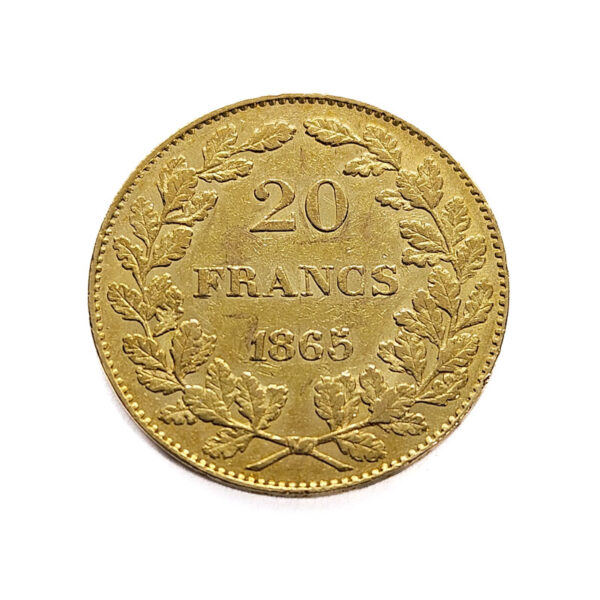 Belgium 20 Francs 1865 Leopold I