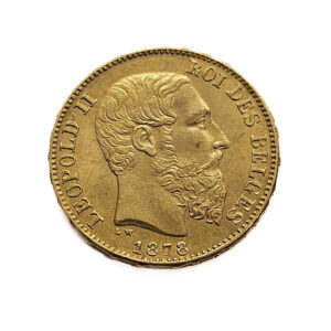 Belgium 20 Francs 1878 Leopold II