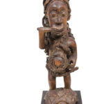 Figure - Wood, Feathers - Bakongo Vili - Congo