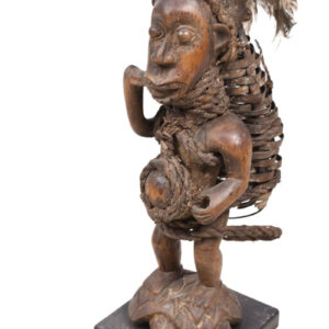 Figure - Wood, Feathers - Bakongo Vili - Congo