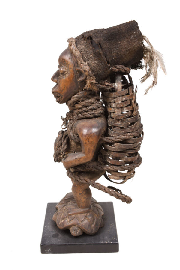 Figure - Wood, Feathers - Bakongo Vili - Congo