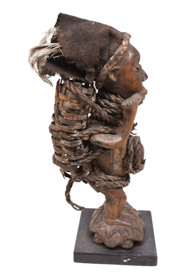Figure - Wood, Feathers - Bakongo Vili - Congo