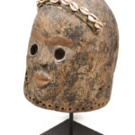 Helmet Mask - Wood, Shell, Nail - Dan - Ivory Coast