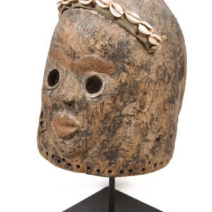 Helmet Mask - Wood, Shell, Nail - Dan - Ivory Coast