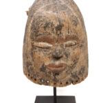 Helmet Mask - Wood, Shell, Nail - Dan - Ivory Coast