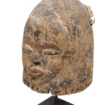 Helmet Mask - Wood, Shell, Nail - Dan - Ivory Coast