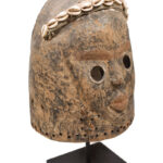 Helmet Mask - Wood, Shell, Nail - Dan - Ivory Coast
