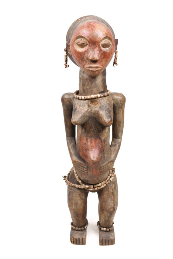 Ancestor figure - Wood, Beads - Luba - DR Congo