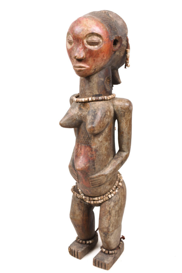 Ancestor figure - Wood, Beads - Luba - DR Congo