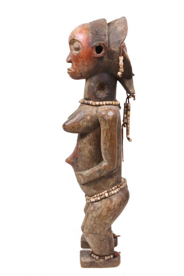 Ancestor figure - Wood, Beads - Luba - DR Congo