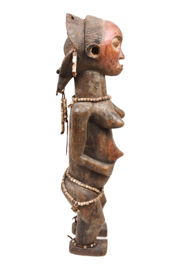 Ancestor figure - Wood, Beads - Luba - DR Congo