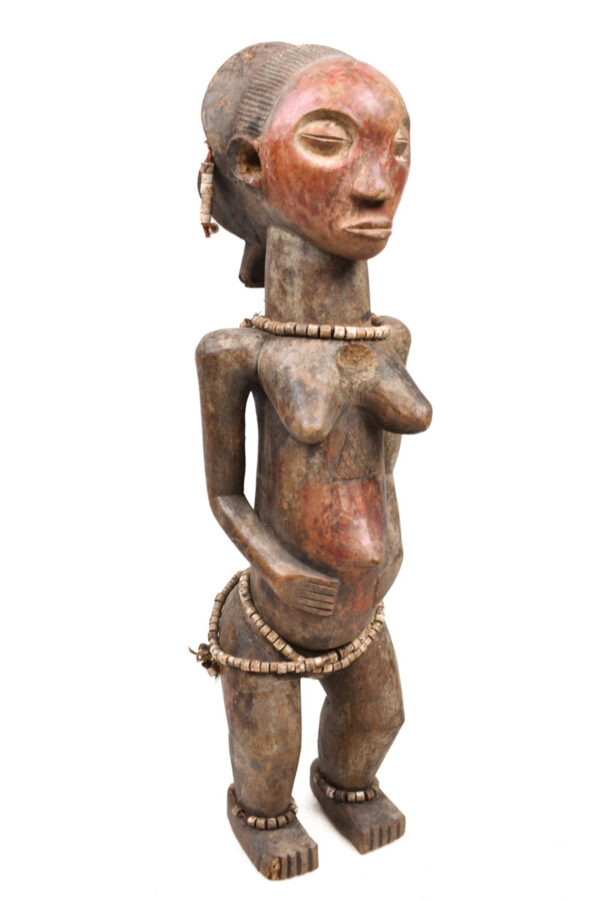 Ancestor figure - Wood, Beads - Luba - DR Congo