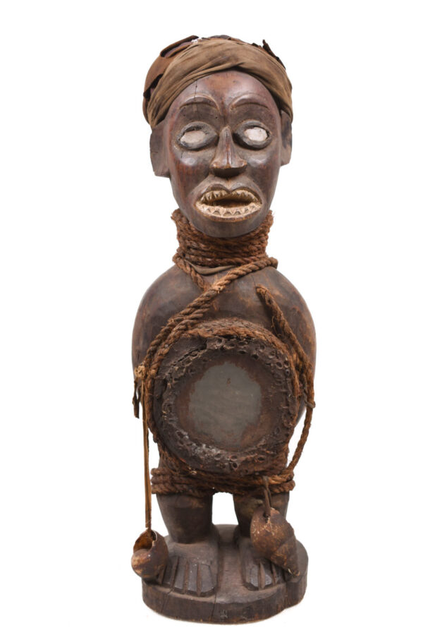Figure - Wood, Glass - Bakongo - DR Congo