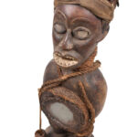 Figure - Wood, Glass - Bakongo - DR Congo