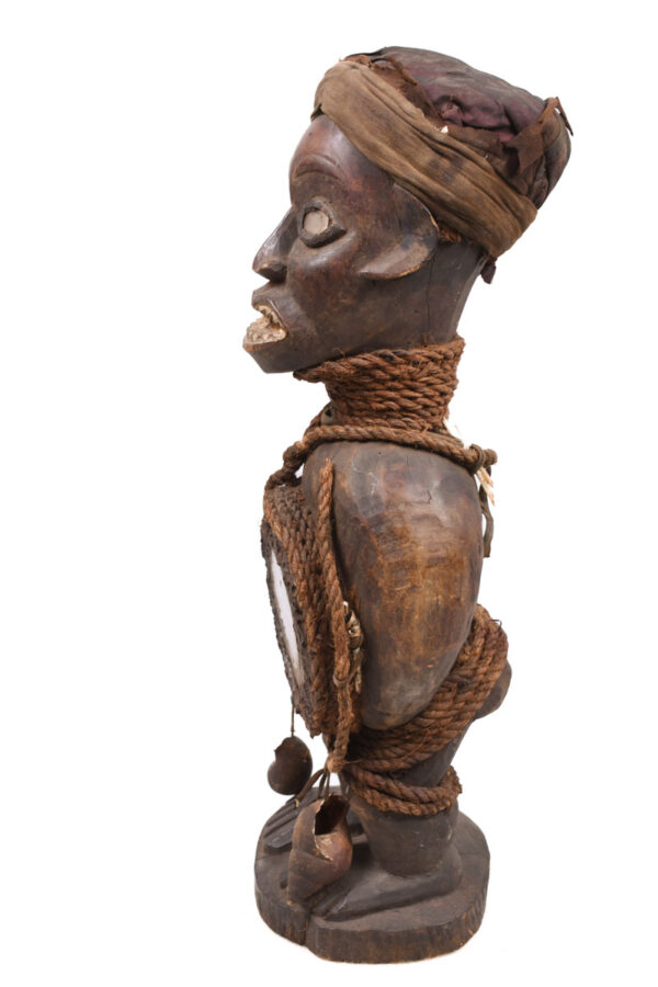 Figure - Wood, Glass - Bakongo - DR Congo