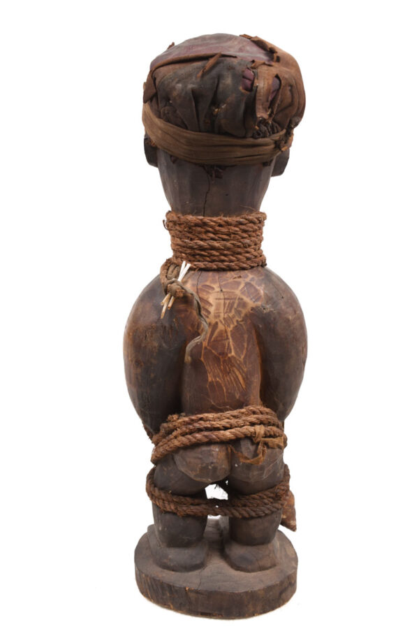 Figure - Wood, Glass - Bakongo - DR Congo