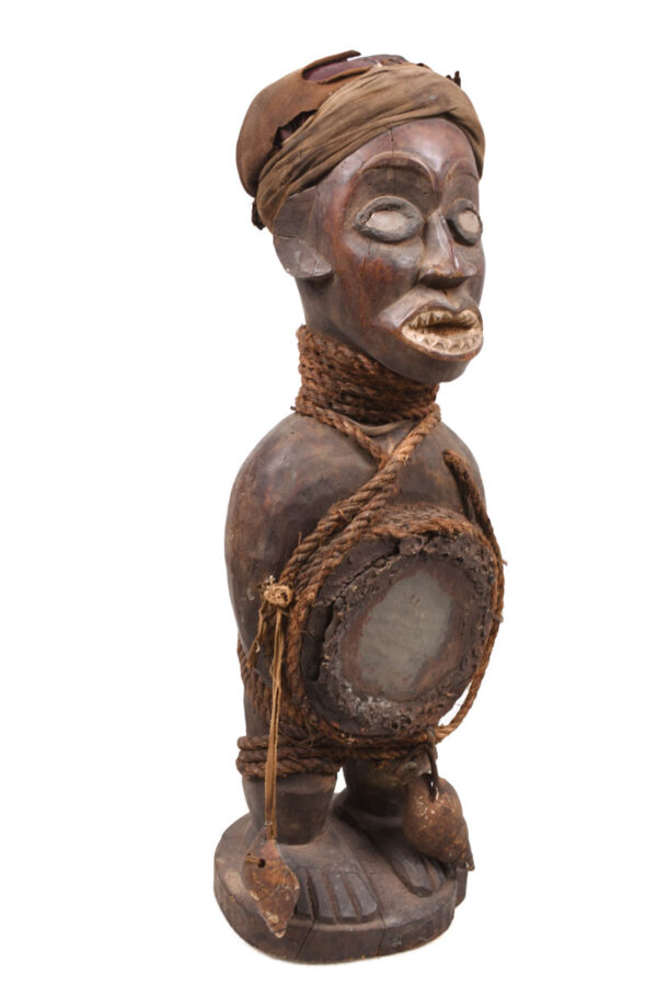 Figure - Wood, Glass - Bakongo - DR Congo