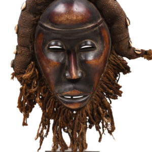 Mask - Wood, Shell, Fabric - Dan - Ivory Coast