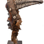 Mask - Wood, Shell, Fabric - Dan - Ivory Coast