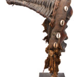 Mask - Wood, Shell, Fabric - Dan - Ivory Coast