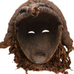 Mask - Wood, Shell, Fabric - Dan - Ivory Coast