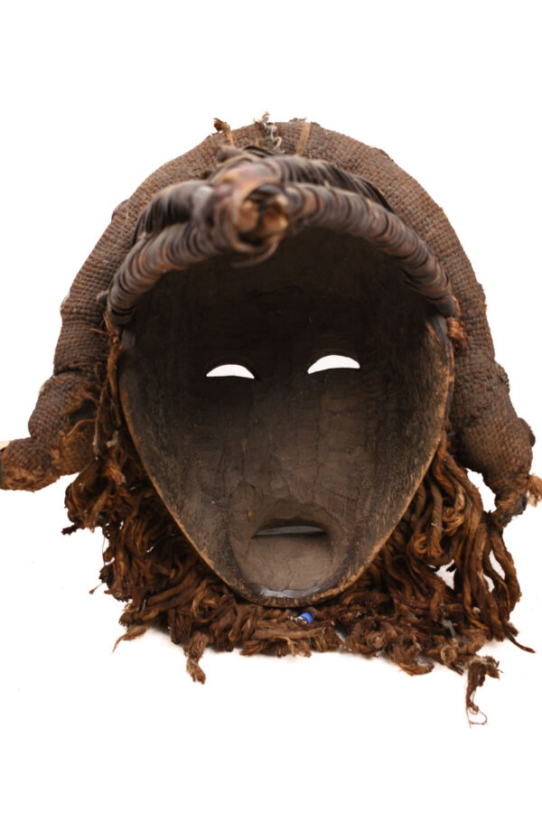 Mask - Wood, Shell, Fabric - Dan - Ivory Coast