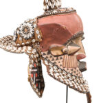 Royal Mask - Beads, Cauri, Wood - Kuba - DR Congo