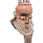 Royal Mask - Beads, Cauri, Wood - Kuba - DR Congo