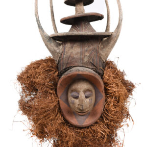Initiation mask - Textile, Wood - Yaka - Congo